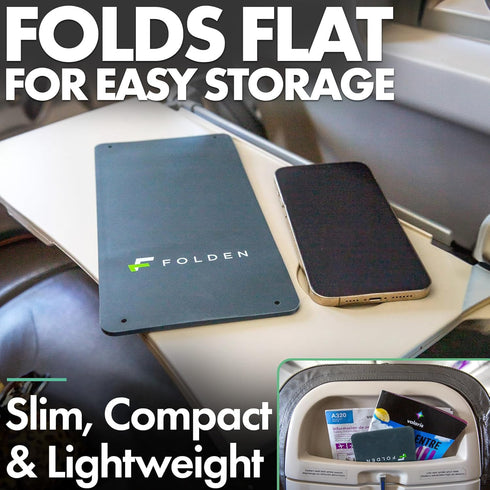 Folden Airplane Phone Holder, Foldable Cell Phone Stand Desk – Flexible Tablet and iPhone Holder for Bed, Desk, Office, Treadmill – Mobile Stand P...