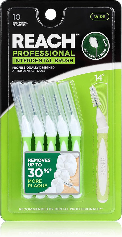 Reach Interdental Brush Cleaners 6-Pack, Wide, 60 Count, Sensitive Gum Protection, Plaque Remover, Brushes Between Teeth & Braces, Dental Toothbru...