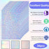 36 Sheets Self-Adhesive Paper Holographic Transparent Paper A4 Waterproof Self-Adhesive Transparent Film 11.7 x 8.3 Inches (Gem, Point, Colorful, ...