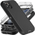 for iPhone 11 Pro Max Case, Military Grade 3 in 1 Heavy Duty Shockproof/Drop Proof/Dust Proof Case with 2Pcs Tempered Glass Screen Protector (Blac...