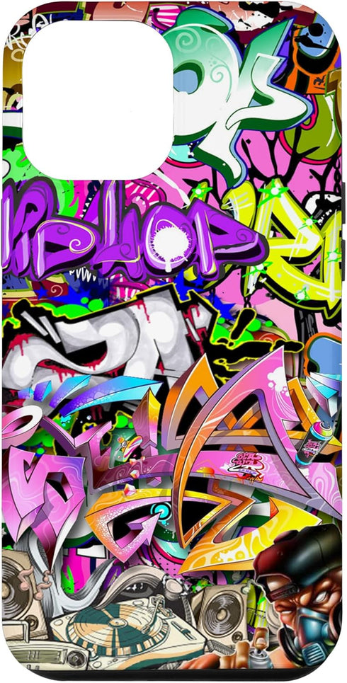 iPhone 12 Pro Max Graffiti Street Art, Colorful Urban hip hop Case...