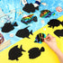 Motionchic 80 Pieces Tropical Fish Scratch Card for Kids Rainbow Ocean Fish Paper Crafts Sea Animal Ornament Under The Sea Party Favors with Woode...