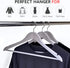 Quality Wooden Hangers - Slightly Curved Hanger Set of 10-Pack - Solid Wood Coat Hangers with Stylish Chrome Hooks - Heavy-Duty Clothes, Jacket, S...