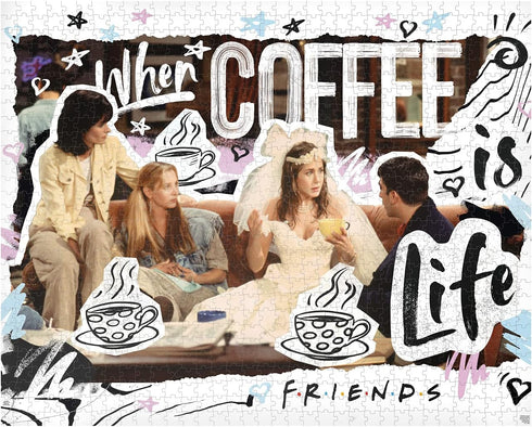 Paladone Friends Coffee is Life 1000 Piece Jigsaw Puzzle - Officially Licensed Merchandise...
