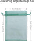 100PCS Sheer Organza Bag 5''X7'' Teal Mesh Bags Drawstring Jewelry Gift Bag for Baby Shower Wedding Party Favor Pouch Goodie Bags (Aqua)...