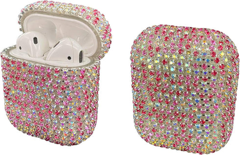 Diamond Portable Electronic Device Cover for Apple Airpods 1 & 2, Airpods Case Cover Accessories with Hard Carrying Case, Glitter Case Cover...