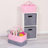 Sammy & Lou Collapsible Ice Pink Felt Storage Caddy, Divided Design To Keep Diapers, Wipes And Changing Items Organized, Two Handles, 12 in x 6 in...