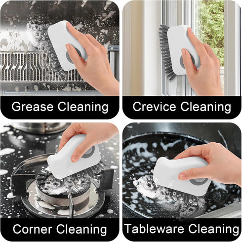 2 in 1 Window Track Cleaning Tools Window Sill Cleaner Tool Groove Crevice Cleaning Brush Grout Corner Scrubber Brush Tool Window Cleaner Tool for...