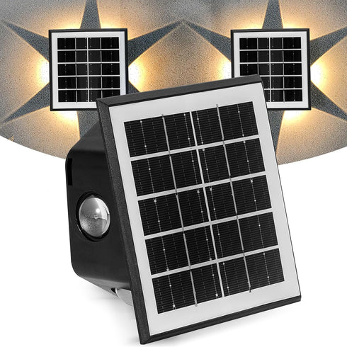 Solar Outdoor Lights Waterproof - Solar Wall Lights Outdoor,Dusk to Down Lighting for Wall,Fence,Farm,Yard,Deck,Garden,Patio Warm Light Solar Ligh...