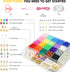 Dowsabel Clay Beads Bracelet Making Kit for Beginner, 5000 Pcs Preppy Polymer Clay Beads with Charms Kit for Jewelry Making, DIY Arts and Crafts B...