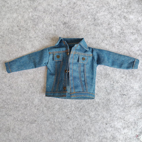 1:6 Scale Jeans Coat Jacket for 12" TBLeague Phicen Male Female Toy Action Figure Doll Clothes (Dark Blue)...