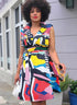 Know Me Misses' and Women's Color Block Wrap Dress Sewing Pattern Packet by Keechii B Style, Design Code ME2020, Sizes 20W-22W-24W-26W-28W...