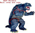 TwCare Gamera Figure 1995, Godzilla Toy Action Figure: King of The Monsters, Movie Series Movable Joints Soft Vinyl, Travel Bag...