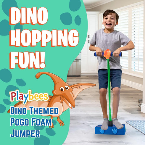 Terradactyl Foam Pogo Stick Coolest Toy Jumper for Kids 3, 4, 5, 6, 7 Years Old Inside & Outside Fun Dinosaur Themed Bungee Ideal Kids Fun, Gifts,...