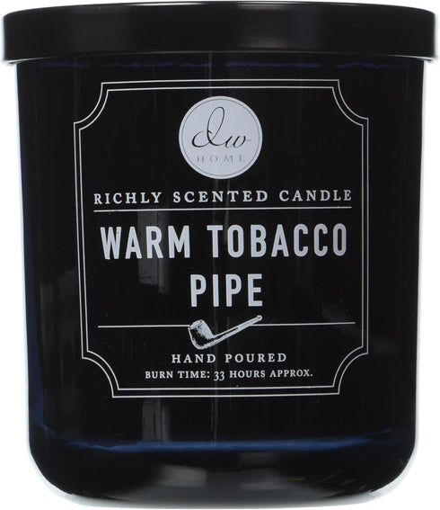 DW Home Medium Single Wick Candle, Warm Tobacco Pipe,Black,10.35 Oz....