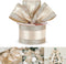 HUIHUANG Champagne Gold Wired Satin Ribbon with Glitter Stripe Edges 2.5 inch, Champagne Christmas Ribbon for Tree, Bows Making, Wreath Supplies, ...