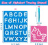 22Pcs Alphabet Tracing Stencil Set for Kids Drawing Stencils with Color Highlighter Letters Numbers and Cute Animal Pattern Paint Boards Learn Art...