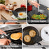 P&P CHEF Black Cooking Utensil Set of 3, Silicone Kitchen Utensils, Slotted & Solid Spatula Turners for Flipping Stir-Frying, Nonstick & Heat Proo...