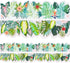 Bulletin Board Border Green Plant Tropical Die-Cut Rolled Two-Sided Printed Palm Tree Leaves Back to School Border Trim Boho Paper for Classroom D...