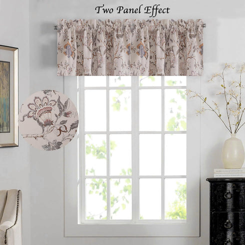 H.VERSAILTEX Blackout Curtain Valances for Kitchen Window/Living Room/Bathroom Privacy Added Rod Pocket Home Decoration Winow Valance, 52" W x 18"...