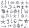 BronaGrand 40 Pieces Mixed Antique Silver DIY Ocean Fish & Sea Creatures Charms Pendants for Making Bracelet and Necklace...