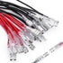 6.3mm Quick Female Spade Wire 18 Awg Splice Connectors Speaker Single Head Crimp Terminal Insulation Sleeve with Red and Black Wires Assortment Ki...