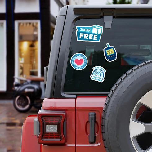50 PCS Diabetes Awareness Sticker Inspirational Vinyl Decals Waterproof Accessories Decorative Labels for Bicycle Laptop Bumper Truck Vehicle Bike...