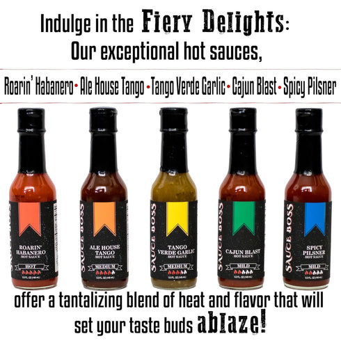 Spicy Pilsner by Sauce Boss - Ignite Your Tastebuds with the Bold Heat of our Crafted Pilsner-Infused Hot Sauce!...