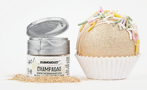 Champagne Edible Glitter for Drinks, Cocktails, Cake Decorating, Strawberries, Chocolates & More | No Taste | 4g | 100% Food-Safe | Kosher, Vegan,...