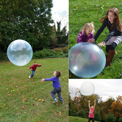 Bubble Ball Toy for Adults Kids Inflatable Water Ball Beach Garden Ball Soft Rubber Ball Outdoor Party 47in (Yellow)...