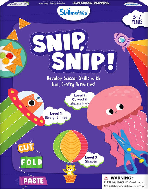 Skillmatics Art & Craft Activity Kit - Snip, Snip, Practice Scissor Skills, Craft Kits & Supplies, Gifts for Toddlers, Girls & Boys Ages 3, 4, 5, ...