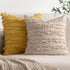 MIULEE Set of 2 Decorative Boho Throw Pillow Covers eruo sham Linen Striped Jacquard Pattern Cushion Covers for Sofa Couch Living Room Bedroom 24x...