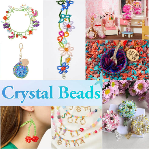 Paxcoo 5320Pcs Crystal Beads for Jewelry Making, Crystal Acrylic Beads Faceted Jewelry Beads Bicone Gem Beads jewel for Jewelry Making (4 MM)...