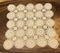 Beige Handmade Crochet Cotton Table Cloth Lace Doilies Square Lace Tablecloths 24 Inches....