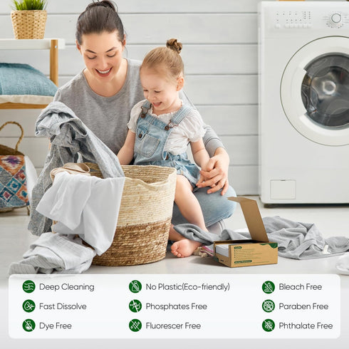 Travel Laundry Detergent Sheets Eco-friendly 300 Loads Fisroa Clothes Washing Detergent Sheets Plastic-Free Washer Sheets, Fresh Linen Scent Liqui...