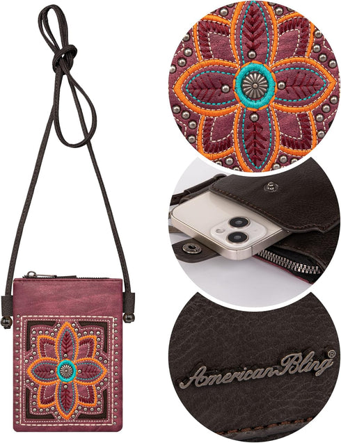 Montana West Crossbody Phone Purse for Women Western Designer Handbag with Strap...