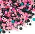 Assorted Pink and Black Beads Kit Pink Heishi Clay Beads Black Pearl Beads Glass Seed Beads Small Rondelle Pony Beads for Crafts DIY Bracelet Jewe...