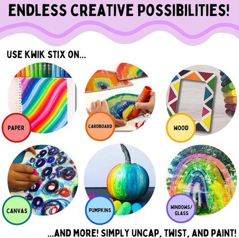 The Pencil Grip Kwik Stix Metalix Paint Pens, Metallic Tempera Paint Pens, Super Quick Drying, 6 Count - TPG-613, Gold,silver,pink,green,blue,purp...