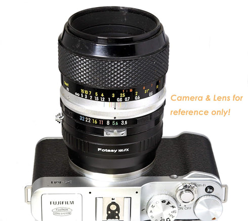 Fotasy Copper Nikkor Lens to Fuji X Adapter, NK F Mount to X Adapter, Compatible with Fujifilm X-Pro1 X-Pro2 X-Pro3 X-E2 X-E3 X-A10 X-T1 X-T2 X-T3...