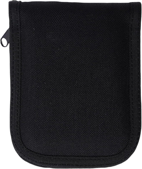 Army Tactical Notebook Cover, 3x5 Notepad Cover with Zippered Organizer, Weatherproof Pocket Spiral Notebook Cover and Hiking Journal Case - Black...