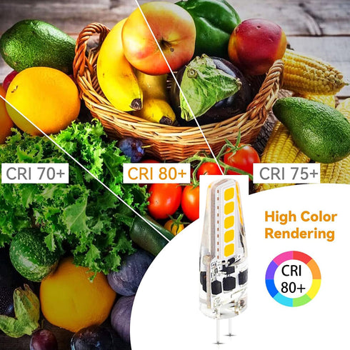 G4 LED Bulb 2W Equivalent to 20W T3 JC Type Bi-Pin G4 Base Halogen Bulb, AC/DC 12V White 6000K G4 Bulb for Under Cabinet Light, Ceiling Lights,RV,...