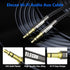 3.5mm AUX Cable 2 Ft/2 Pack (Hi-Fi Sound-Zinc Alloy Case-OD 3.5MM-Ultra Slim&Soft) Auxiliary Stereo Audio Cable Braided 1/8 inch 3.5 mm AUX Cord f...