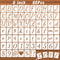6 Inch Letter Stencils Kits, 66 Pcs Calligraphy Alphabet Stencils and Number Stencils for Painting on Wood, Cursive Lettering Stencil Upper and Lo...