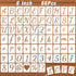 6 Inch Letter Stencils Kits, 66 Pcs Calligraphy Alphabet Stencils and Number Stencils for Painting on Wood, Cursive Lettering Stencil Upper and Lo...