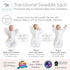 Amazing Baby Transitional Swaddle Sack, Arms Up Half-Length Sleeves & Mitten Cuffs, Swaddle for Newborn Transition to Baby Sleep Sack Wearable Bla...
