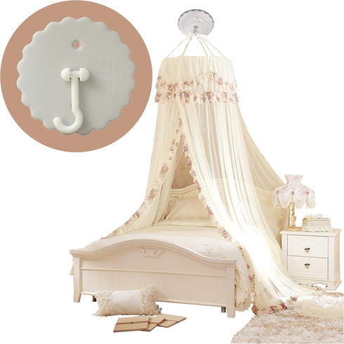 Ceiling Mosquito Net Hooks - Super Glue Dome & Bed Canopy Hooks for Home, Easy to Install (2set)...
