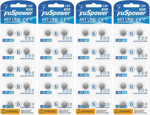 LR 41 Batteries LR41 Button Batteries AG3 LR736 SR41 Watch Battery 736 (40 Count (Pack of 1))...
