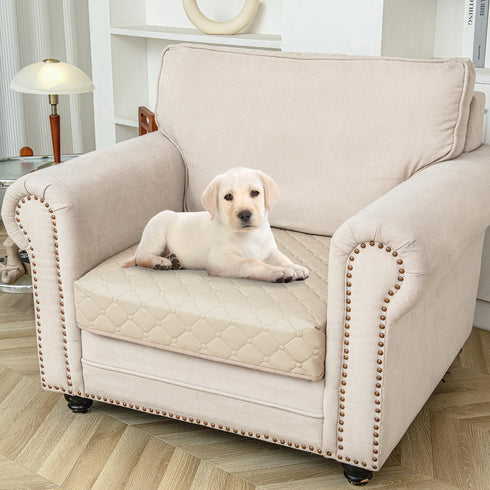 Ameritex Waterproof Dog Couch Cover Faux Leather with Anti-slip Back New Pattern Pet Bed Cover Furniture Couch Sofa Car Seat Cover for Puppy Kids ...