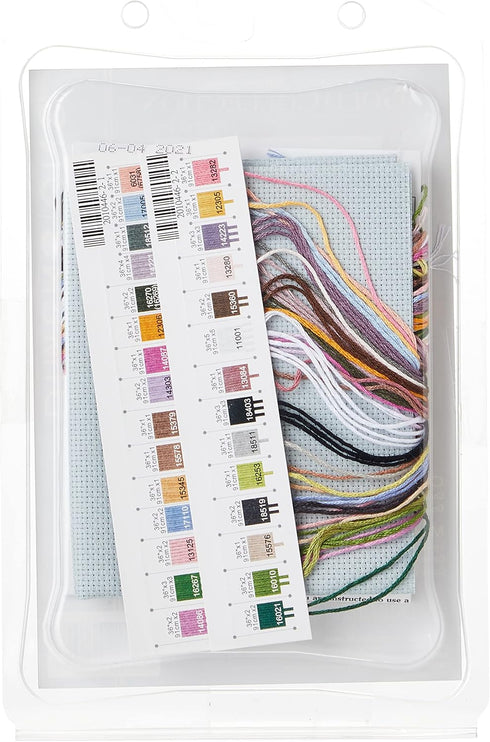 Dimensions Gold Collection Counted Cross Stitch Kit, Chickadees in Spring, 16 Count Dove Grey Aida, 5'' x 7''...