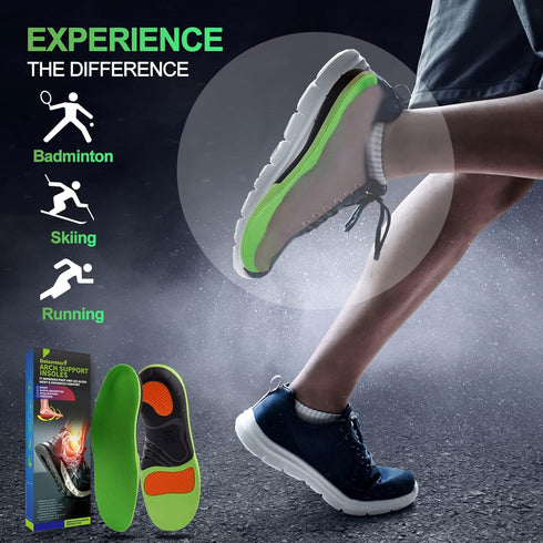 Arch Support Insoles for Women Men,Plantar Fasciitis Shoe Insoles All Day Pain Relief-Shoe Inserts-Orthotic Inserts for High Arch,Flat Feet,Pronat...